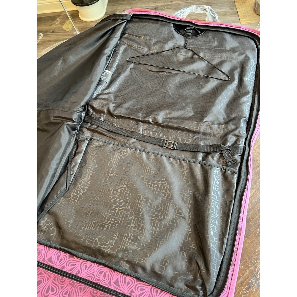 Diane Von Furstenberg DVF Pink Hearts Luggage Garment Bag Weekender Travel New - Picture 11 of 12